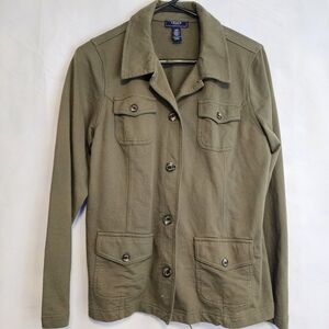 Chaps Olive Green Utility Jacket for Women Large